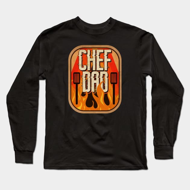 Chef Dad Vintage Long Sleeve T-Shirt by CTShirts